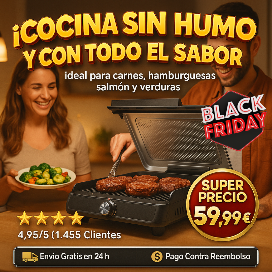 Si no tienes esta PARRILLA ELÉCTRICA en casa tus amigos no se sorprenderán por tu comida como anfitrión