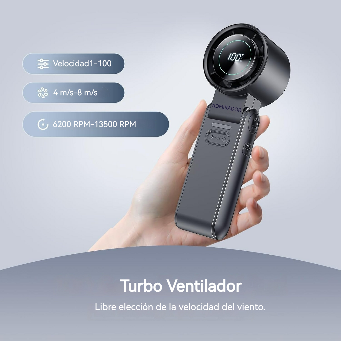 Ventilador turbo portátil 3 en 1