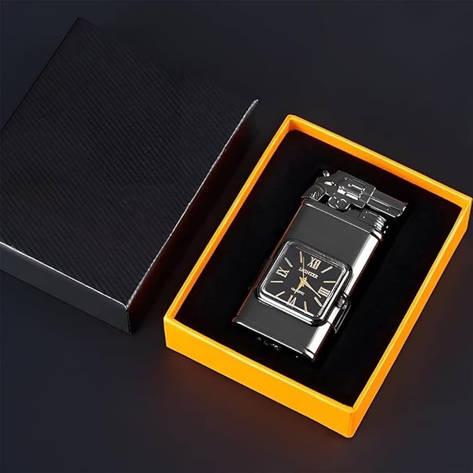 LLEVA 2 PAGA 1 - Encendedor Premium con Llama Dual y Reloj Integrado