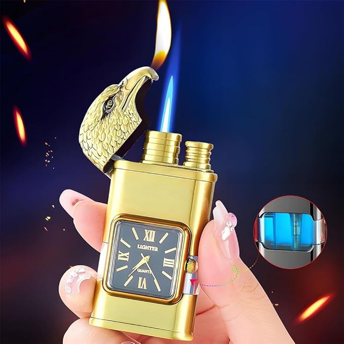 LLEVA 2 PAGA 1 - Encendedor Premium con Llama Dual y Reloj Integrado