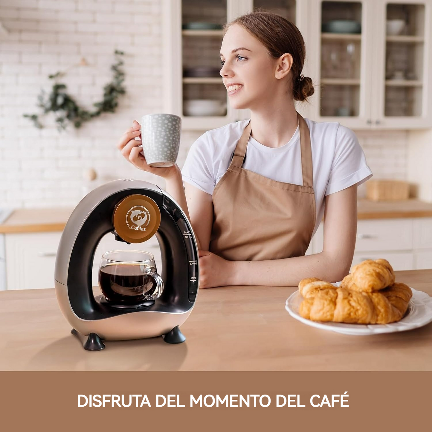 Cafetera de una porción preparación en 1 minuto