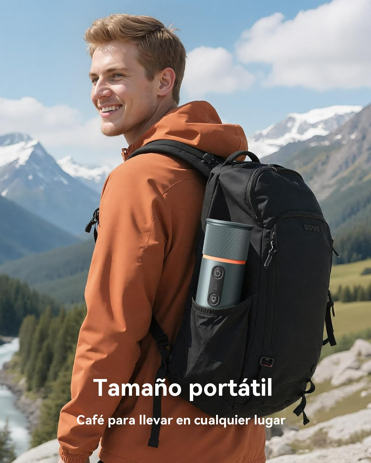 Cafetera Portátil Eléctrica con Autocalentamiento