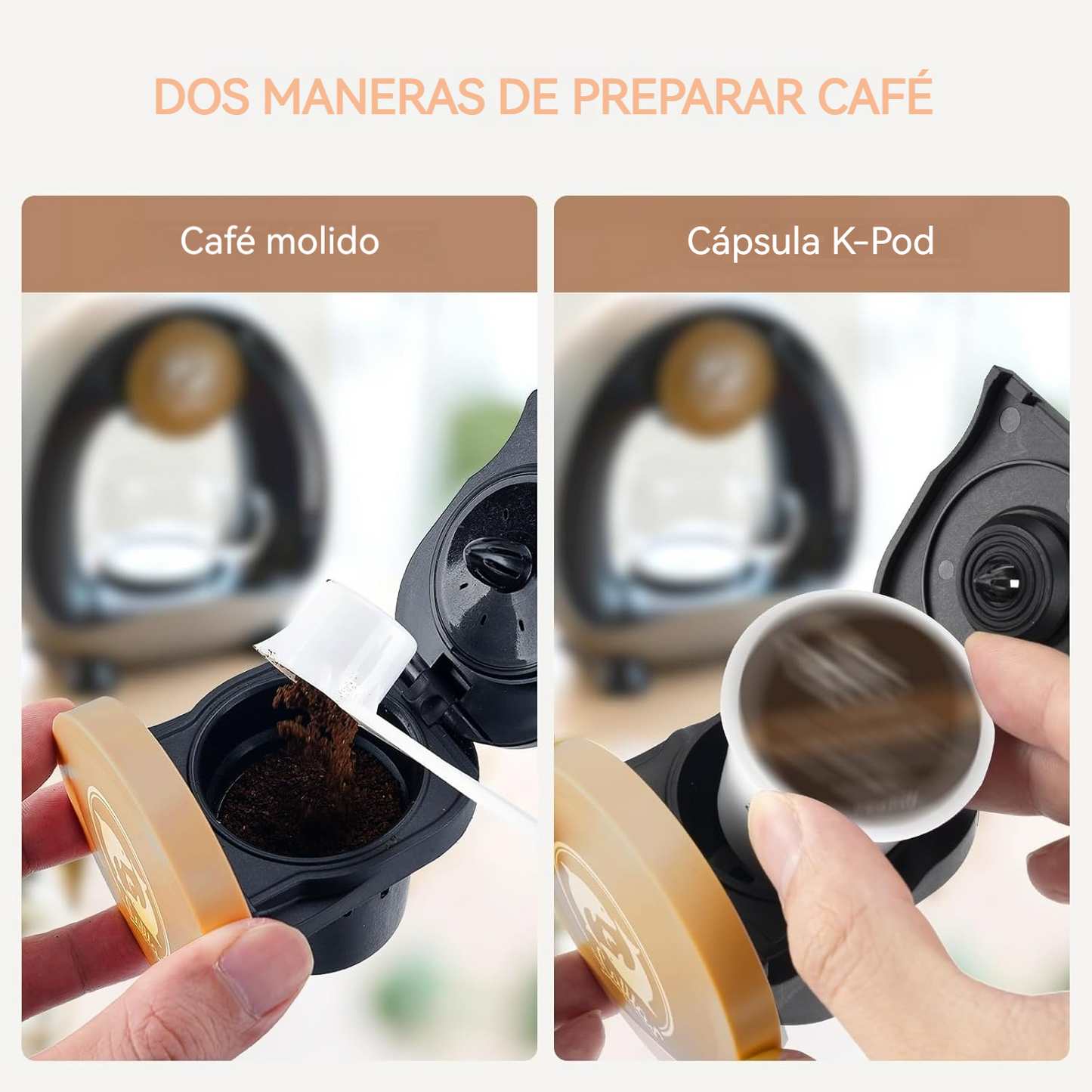 Cafetera de una porción preparación en 1 minuto
