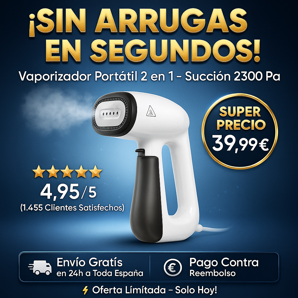 Evita el estrés del planchado y gana tiempo con esta plancha de vapor 2 en 1.