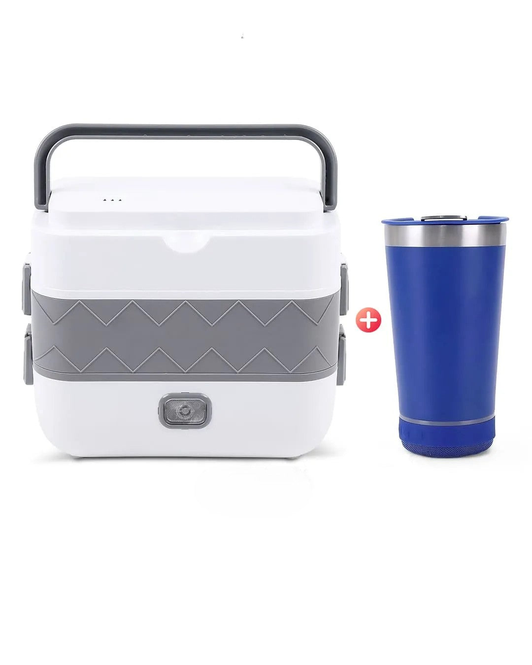 Lonchera Eléctrica 4 en 1 + Vaso Térmico con Parlante Bluetooth