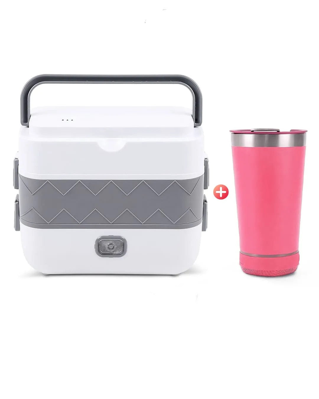 Lonchera Eléctrica 4 en 1 + Vaso Térmico con Parlante Bluetooth