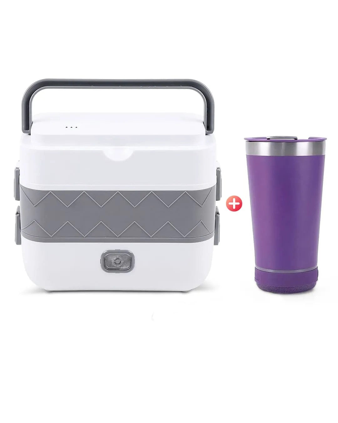 Lonchera Eléctrica 4 en 1 + Vaso Térmico con Parlante Bluetooth