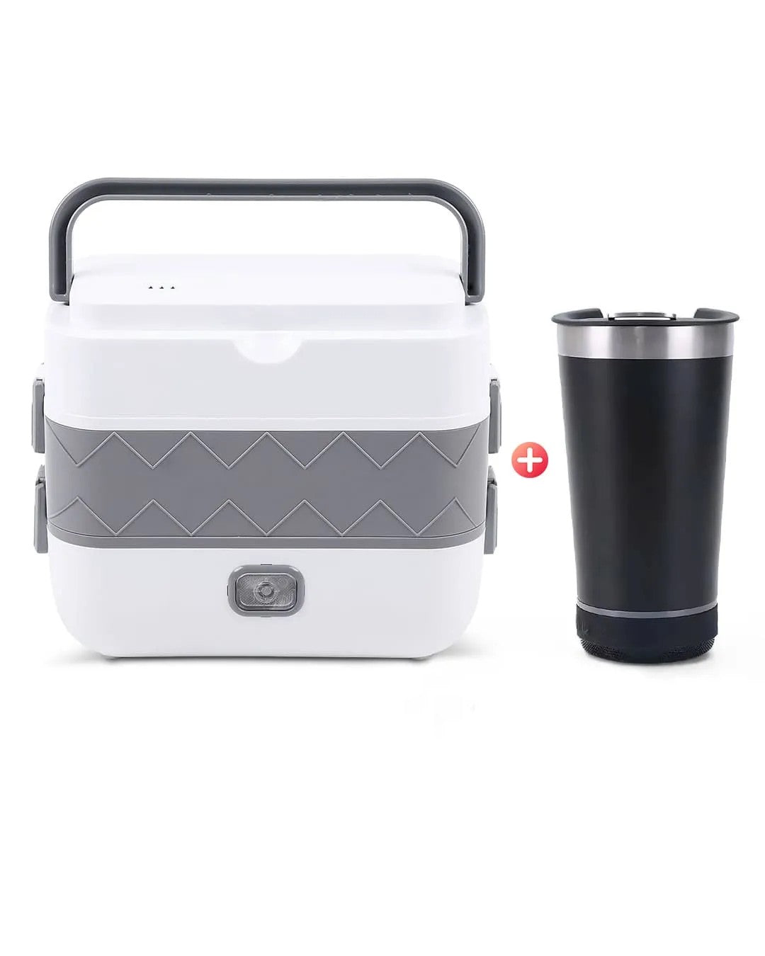 Lonchera Eléctrica 4 en 1 + Vaso Térmico con Parlante Bluetooth