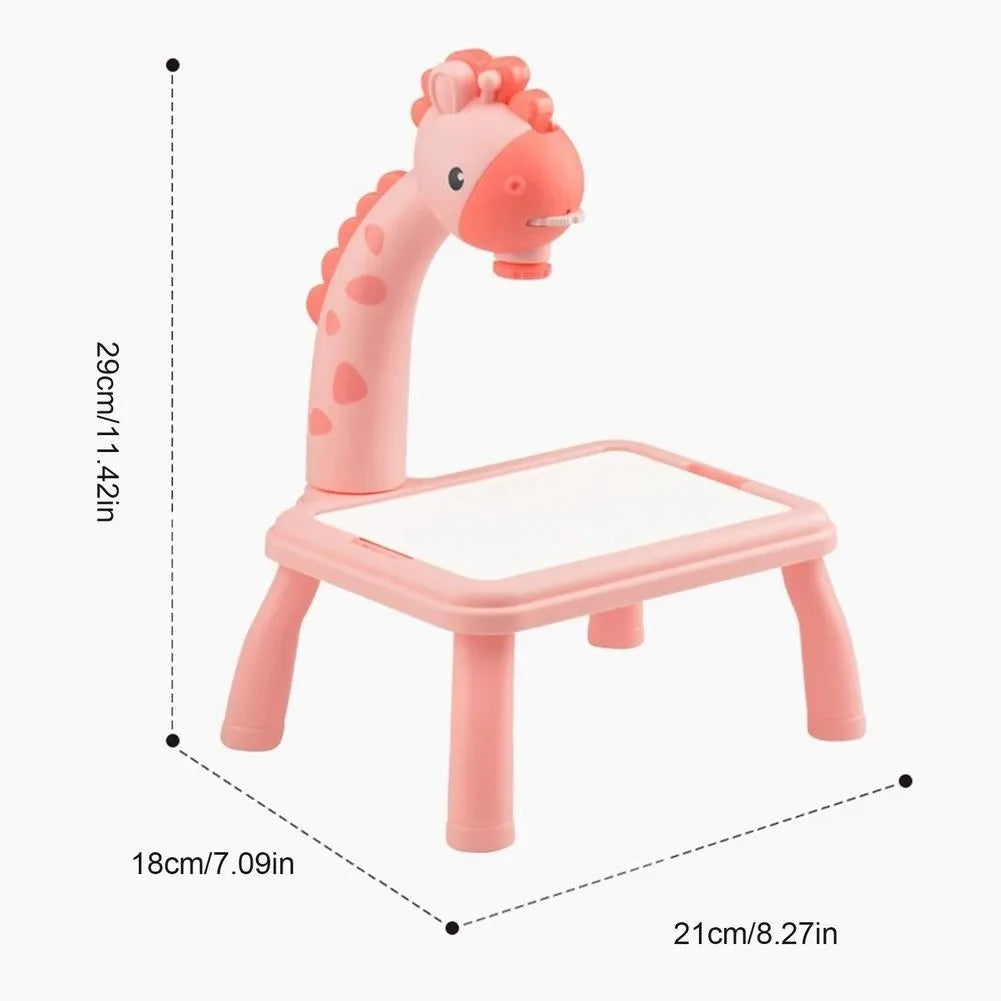 Mesa de Arte Infantil con Proyector Jirafa