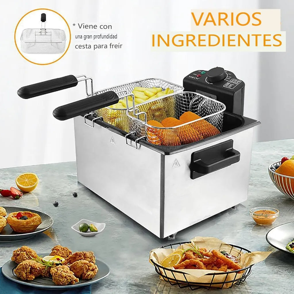Freidora Eléctrica Automática de Acero Inoxidable – 5 L
