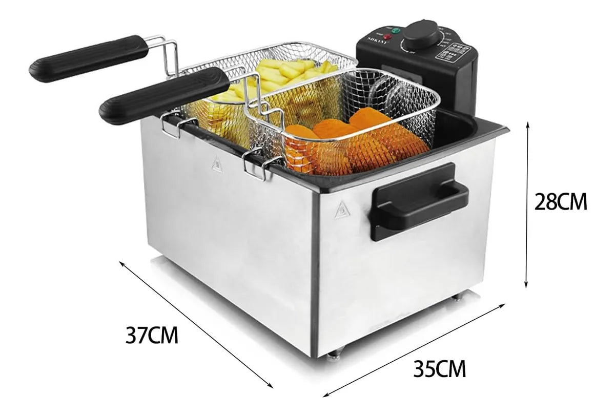 Freidora Eléctrica Automática de Acero Inoxidable – 5 L