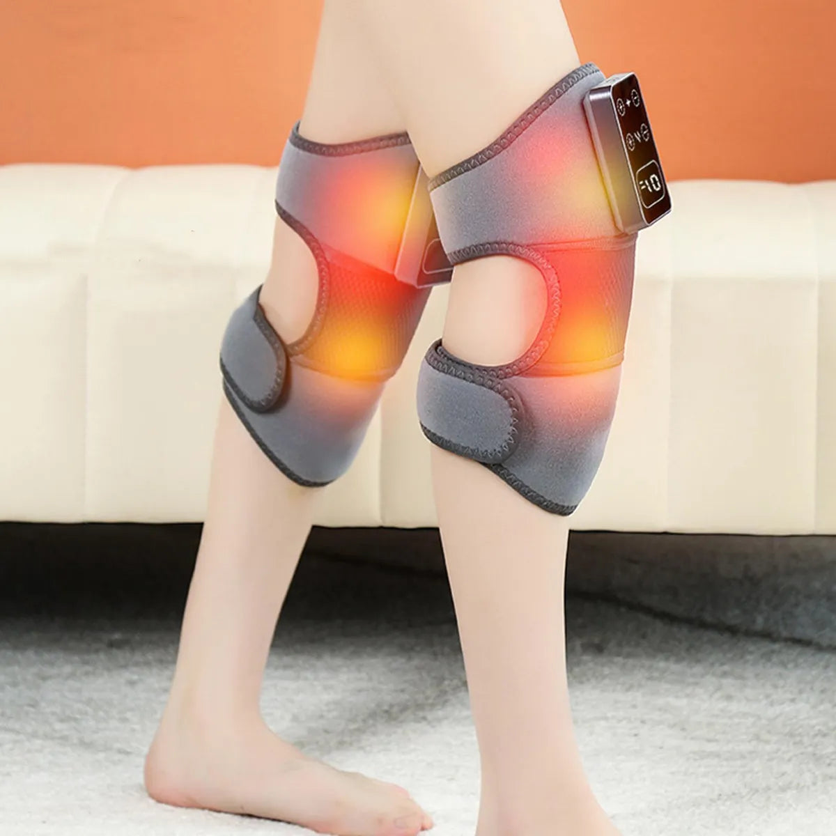 Almohadilla térmica con masajeador inteligente para rodilla