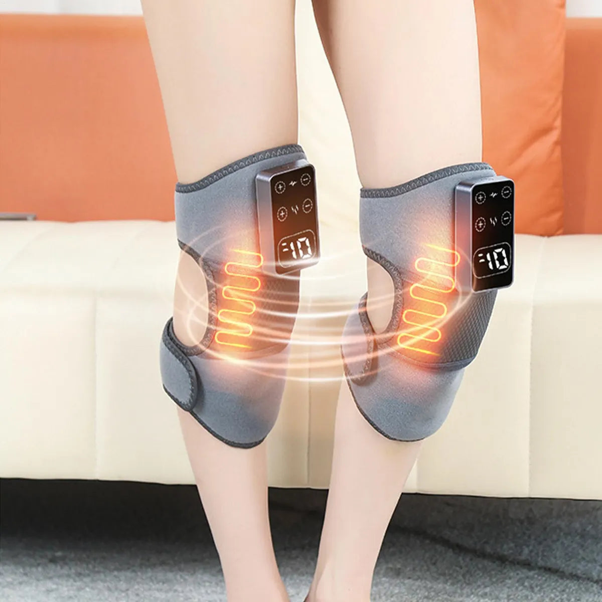 Almohadilla térmica con masajeador inteligente para rodilla