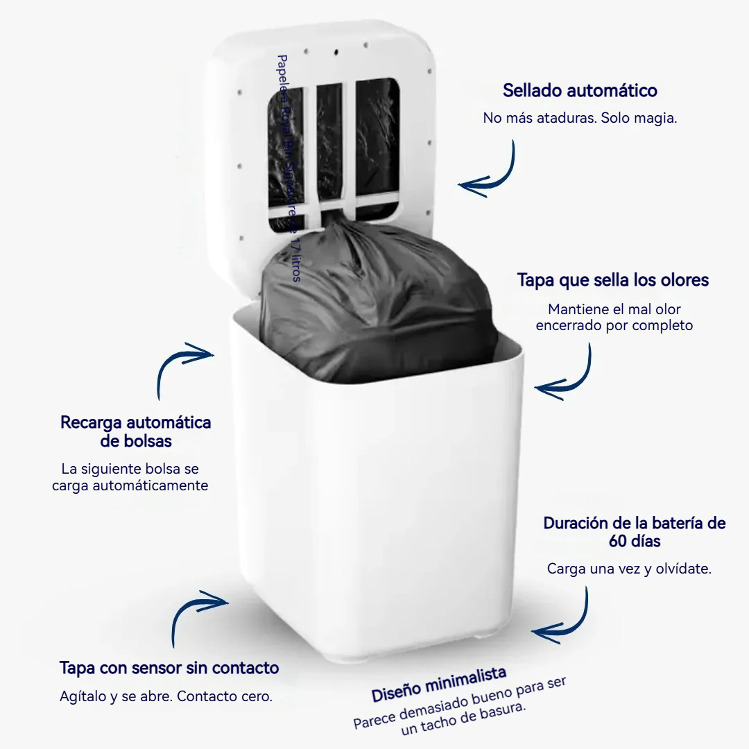 Basurero Inteligente con Autocierre y Recambio Automático