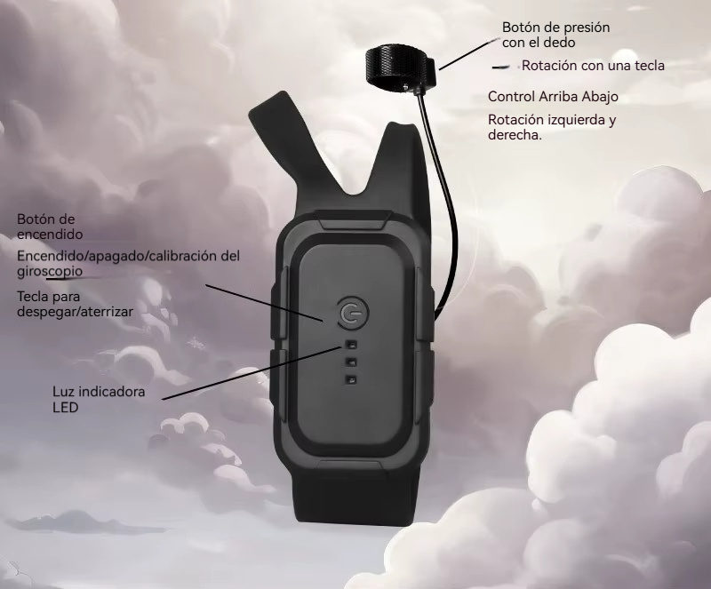 Espada voladora vcon control por gestos y vuelo 360°