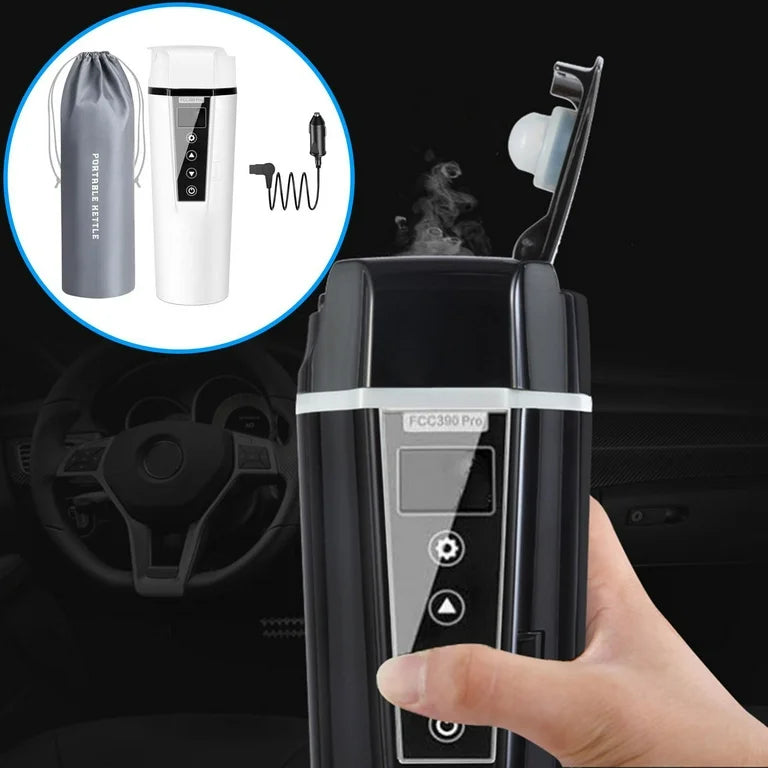 Hervidor Eléctrico para Coche con Control Digital de Temperatura y pantalla LED