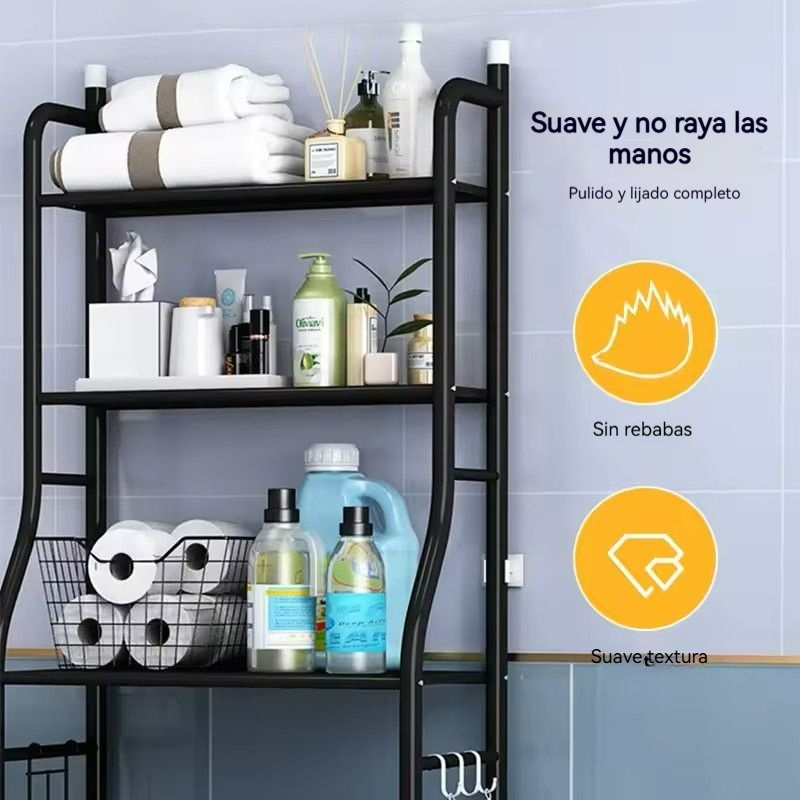 Estante Vertical de Almacenamiento 3 Niveles para Baño / lavadero