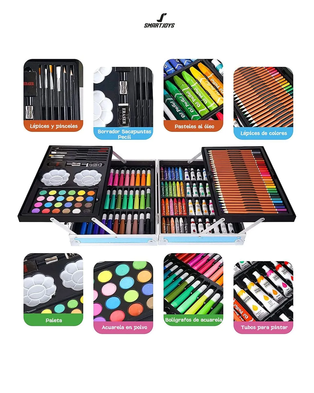 Kit De Arte Con Maleta De Lujo 145 Piezas