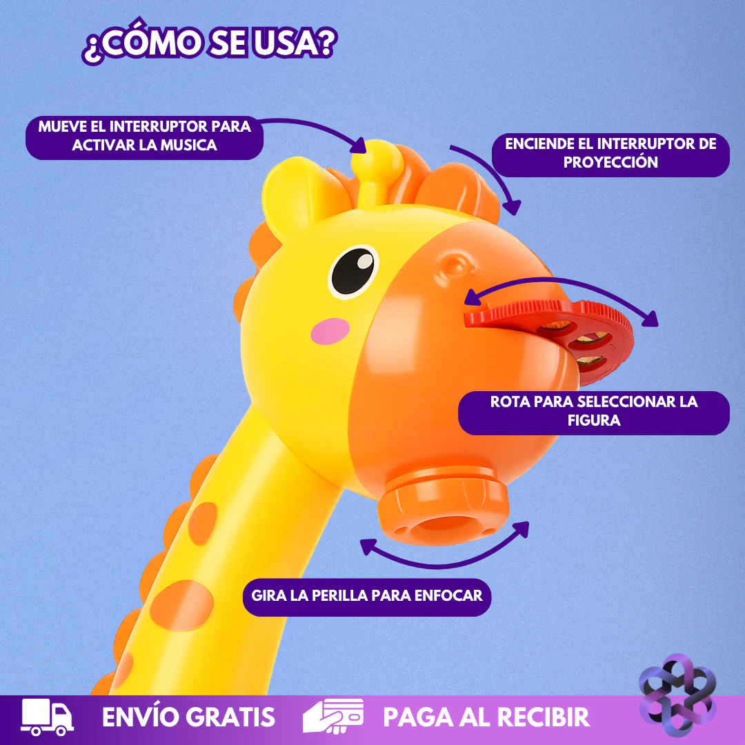 Mesa de Arte Infantil con Proyector Jirafa