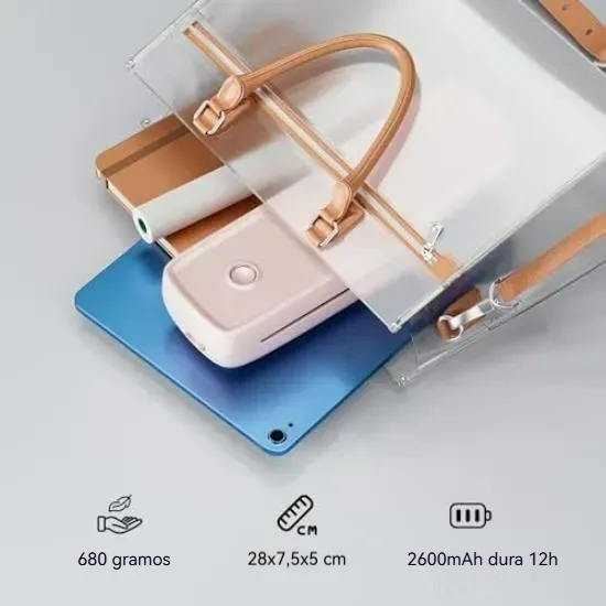 Impresora Portátil Térmica con Bluetooth, USB y Batería Integrada
