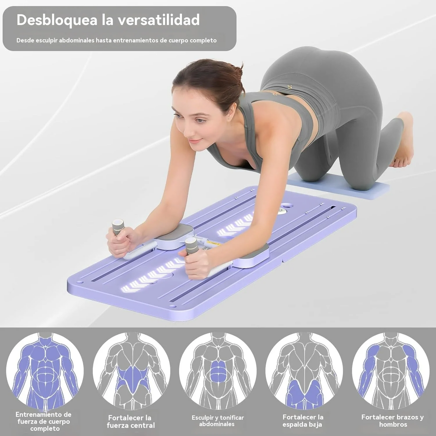 Tabla de entrenamiento multifunción con bandas de resistencia y temporizador inteligente