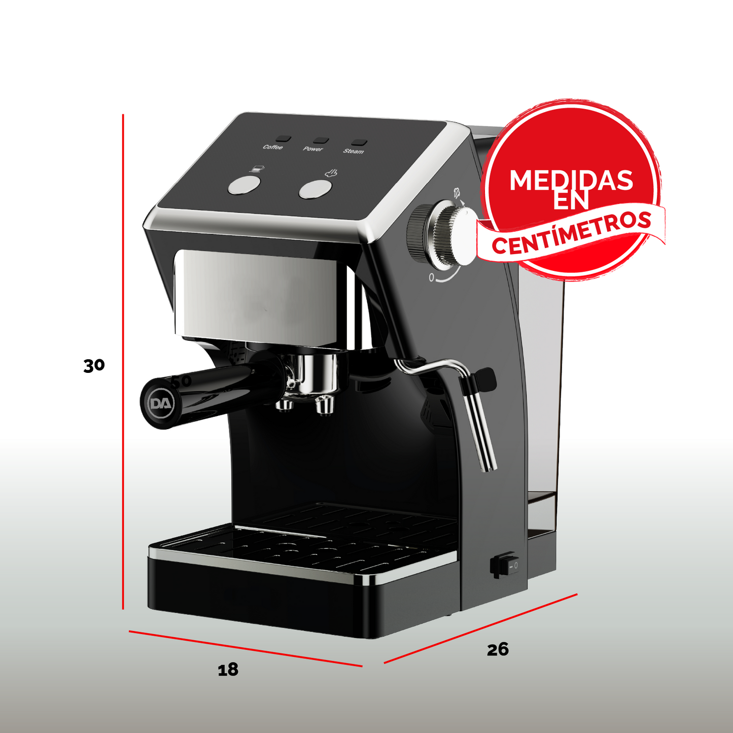Cafetera Expreso Automática con Vaporizador y Termostato