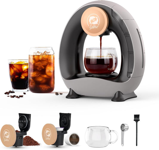 Cafetera de una porción preparación en 1 minuto