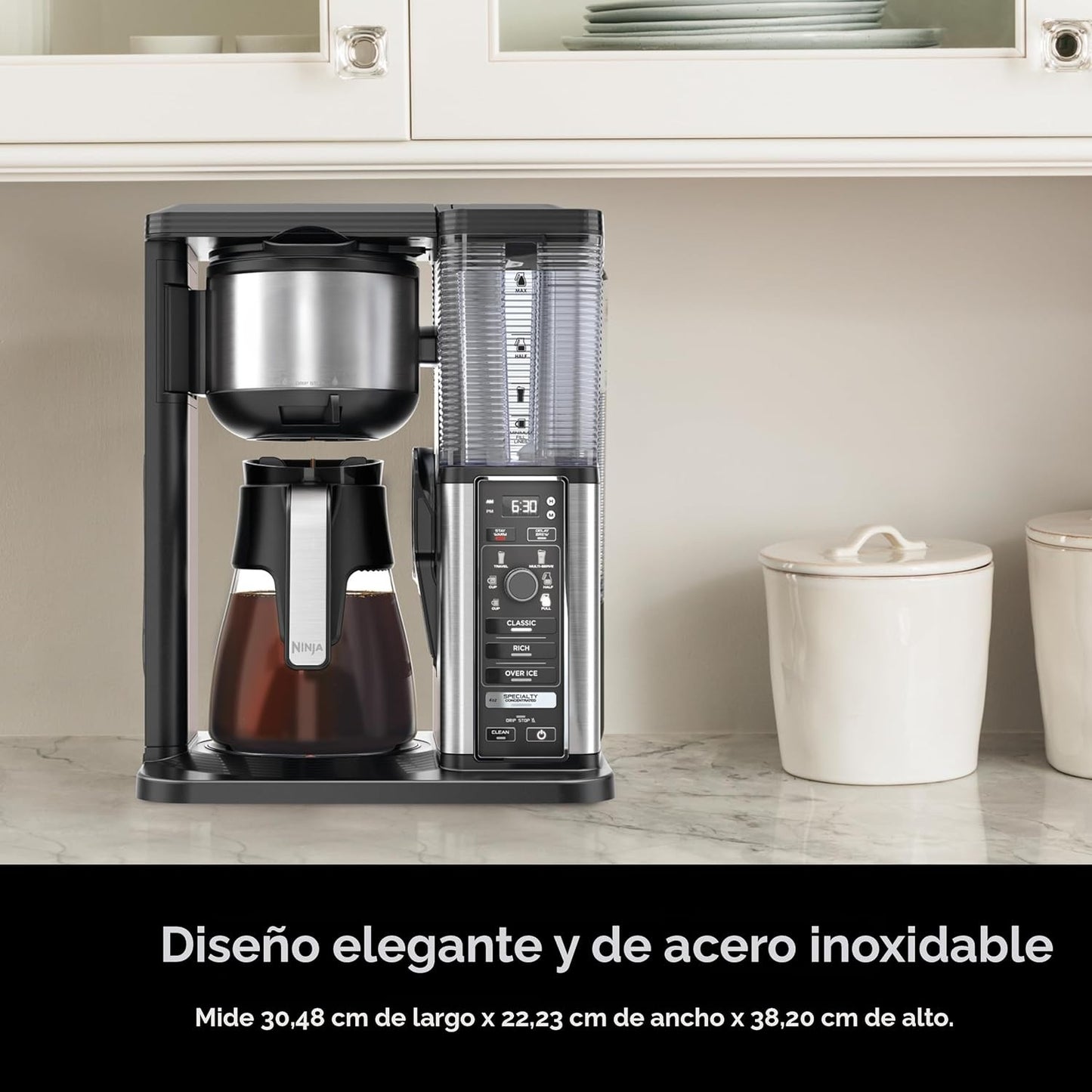 Cafetera eléctrica multifunción con sistema térmico inteligente