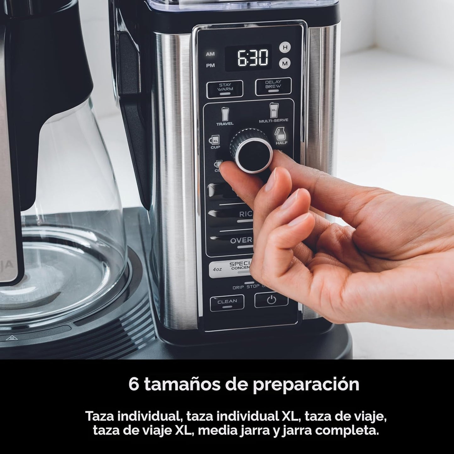 Cafetera eléctrica multifunción con sistema térmico inteligente