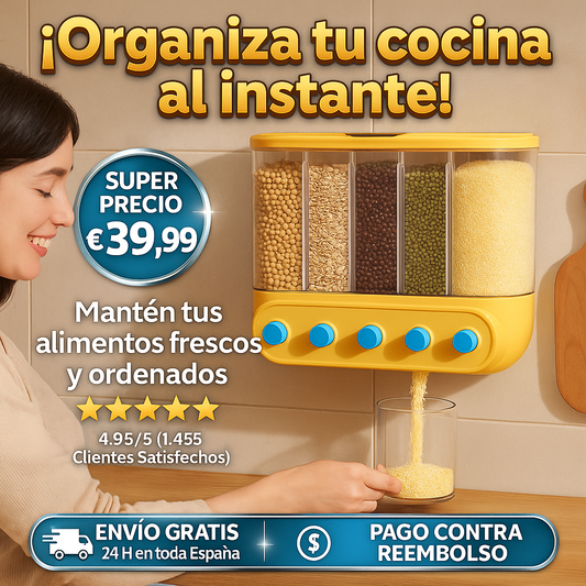Dispensador de un toque como contenedores para la cocina