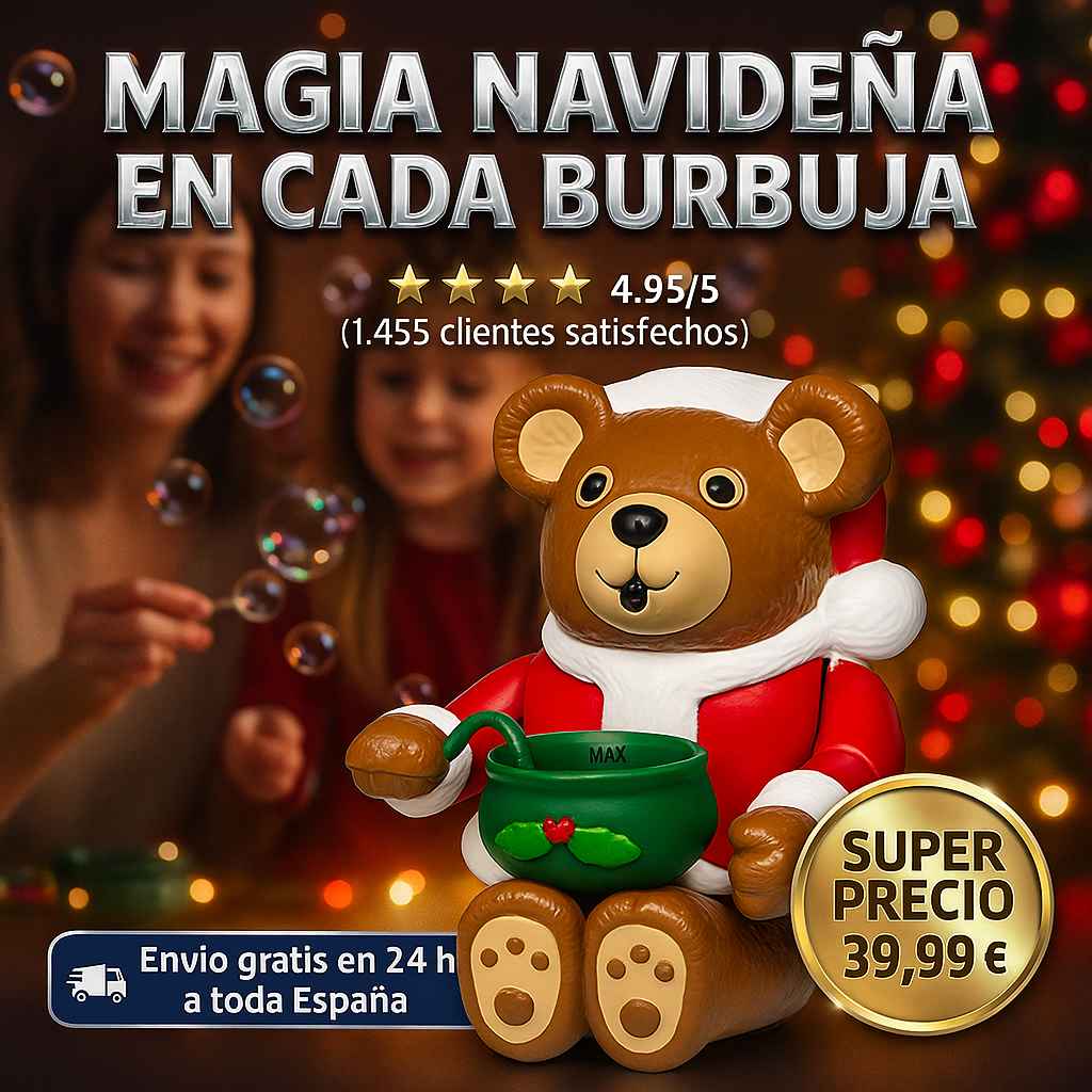 El oso burbuja navideño