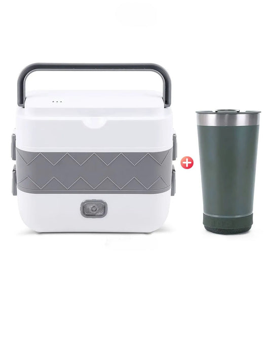 Lonchera Eléctrica 4 en 1 + Vaso Térmico con Parlante Bluetooth