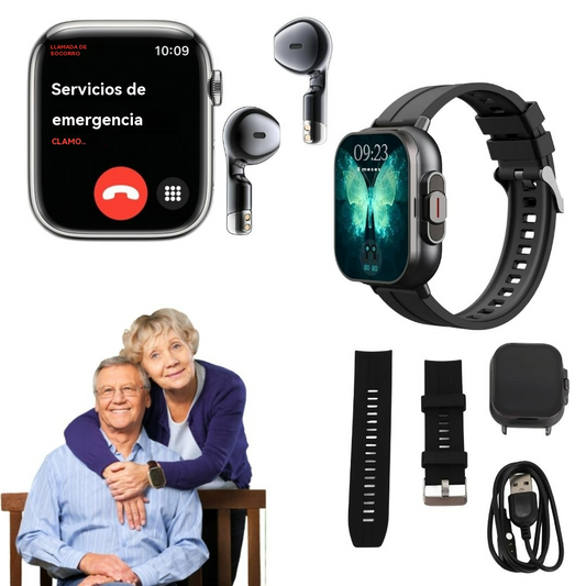 Smartwatch con Auriculares + Botón SOS