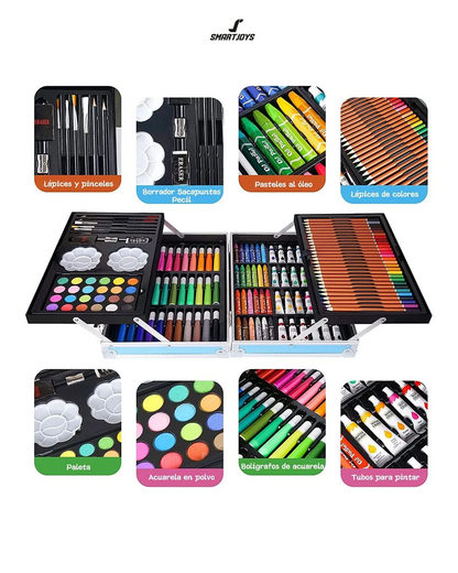 Kit De Arte Con Maleta De Lujo 145 Piezas