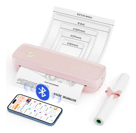 Impresora Portátil Térmica con  Bluetooth, USB y Batería Integrada