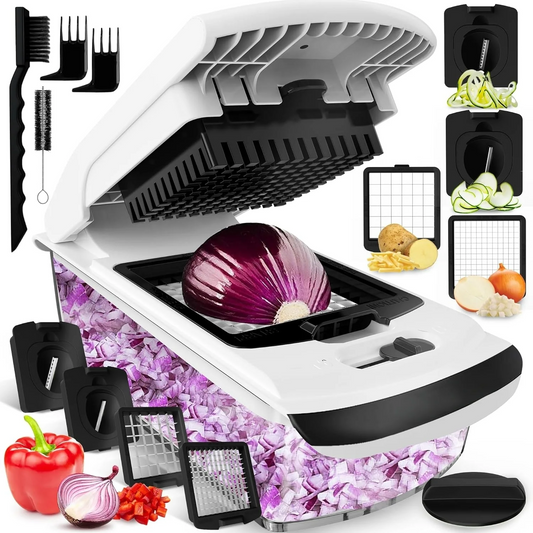 Cortador de Verduras 7 en 1 con Cuchillas Intercambiables
