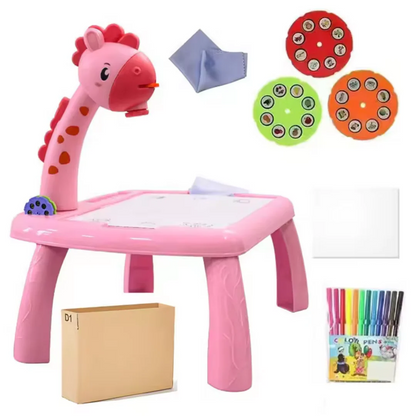 Mesa de Arte Infantil con Proyector Jirafa